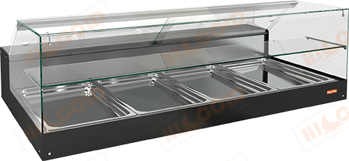 Настольная горизонтальная холодильная витрина с полкой  HICOLD  VRS 4 GN S
