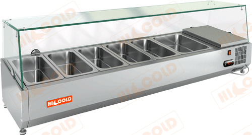 Настольная холодильная витрина для ингредиентов  HICOLD  VRX 1400 1/4