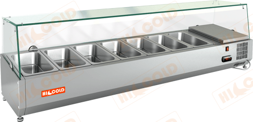 Настольная холодильная витрина для ингредиентов  HICOLD  VRX 1600 1/3