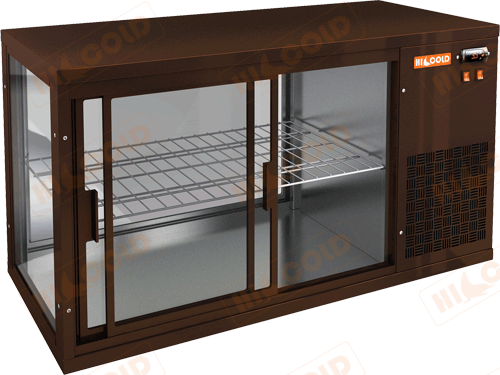 Настольная холодильная витрина  HICOLD  VRL 900 R Brown