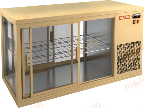 Настольная холодильная витрина сквозная  HICOLD  VRL T 1100 R Beige