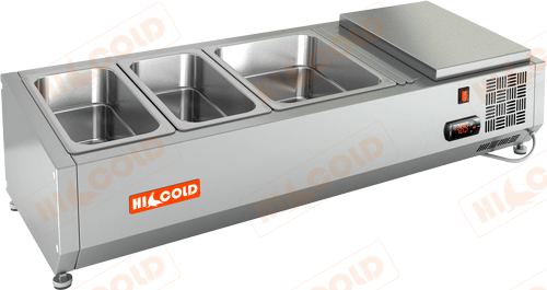 Настольная охлаждаемая витрина для ингредиентов  HICOLD  VRTO 1000 1/3