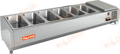 Настольная охлаждаемая витрина для ингредиентов  HICOLD  VRTO 1425 1/3