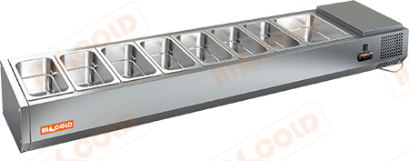 Настольная охлаждаемая витрина для ингредиентов  HICOLD  VRTO 1835 1/4