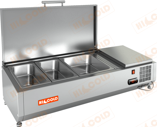 Настольная охлаждаемая витрина для ингредиентов  HICOLD  VRTU 1000 1/3