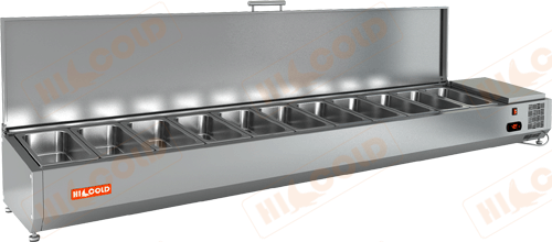 Настольная охлаждаемая витрина для ингредиентов  HICOLD  VRTU 2280 1/4