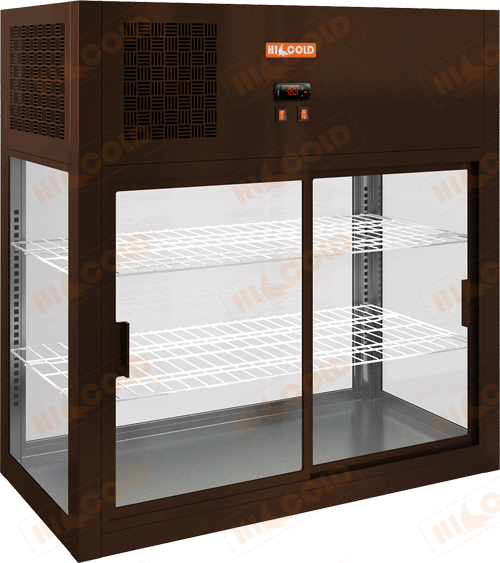 Настольная островная холодильная витрина  HICOLD  VRH O 990 Brown