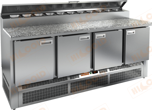 Стол холодильный для пиццы  HICOLD  PZE2-1111/GN камень