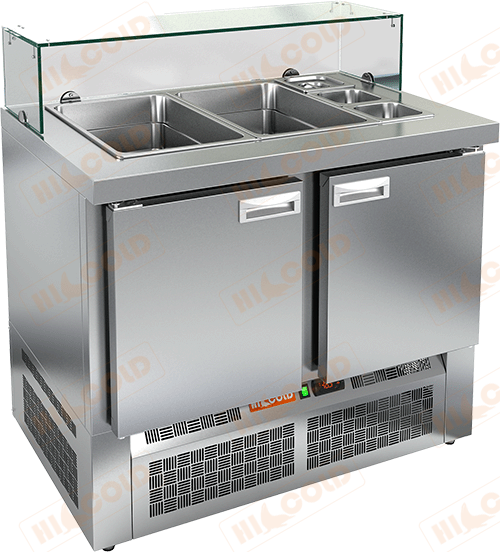 Стол холодильный для салатов (саладетта)  HICOLD  SLE3-11GN низкое стекло