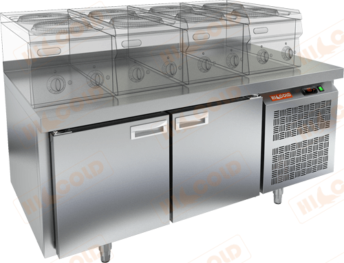 Стол морозильный под тепловое оборудование  HICOLD  SN 11/BT LT