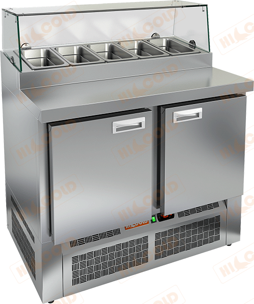 Стол охлаждаемый для пиццы  HICOLD  PZE1-11/GN стекло ― Официальный сайт Российских производителей промышленного оборудования
