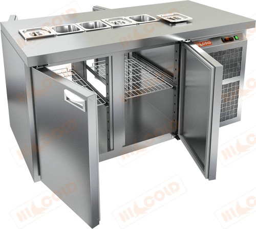 Стол охлаждаемый для салатов (саладетта)  HICOLD  SL2T-11/GN