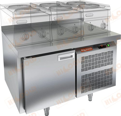 Стол охлаждаемый под тепловое оборудование  HICOLD  SN 1/TN LT